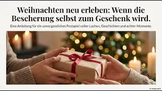 Schluss mit der 20-Minuten-Bescherung! So wird Ihr Heiligabend zum unvergesslichen Ereignis 🎄✨