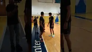 SMB coach checks on PBA draftees Jack Cruz Dumont and Kascius Small-Martin
