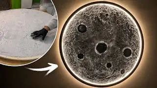 How to make Big moon lamp at home / step-by-step process