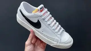How to Bar Lace Nike Blazer Low | Clean Sneaker Lacing Tutorial