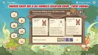 Shared Sight Day 6 All Animals Location Guide - Reflection Gliding Over the Starry Lake