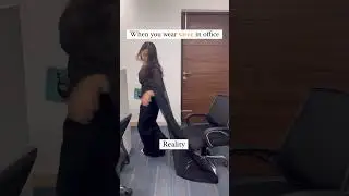 When you wear saree in office