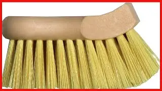 Quality product -  Heavy Duty Interior & UPHOLSTERY Brush - Cream Polypropylene Bristles - Yellow [8