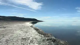 Sixteen times saltier than the Pacific or Atlantic Ocean. Antelope Island - Bridger bay 
