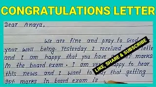 Write Congratulations Letter to Friend | Best English Congratulations Letter to Your Friend
