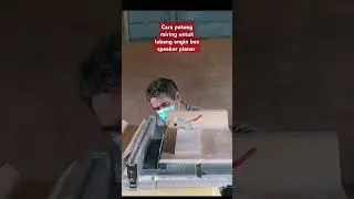 potong miring untuk lobang angin box speaker planar