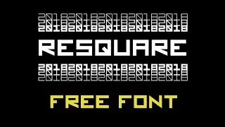 Free Font | RESQUARE | Free Design Resources | Free Download link in the Description