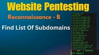 Web App PenTesting: Finding all Subdomains for Website  | Reconnaissance - B  | L9 | Assetfinder