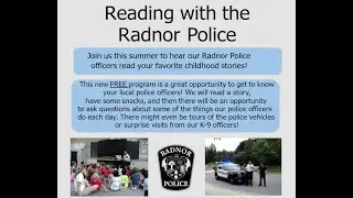 Radnor Police Reading in the Park