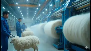 AMAZING Wool Manufacturing Process 🐑 | How It TRANSFORMS Into Soft Clothing