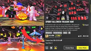 SPOOKY HALLOWEEN TREASURE HUNT | How To Find Treasure In Halloween In Pubg Mobile | Code:9128164