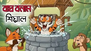 🐯🦊 বাঘ বনাম শিয়াল – কার্টুন গল্প | বুদ্ধি বনাম শক্তি