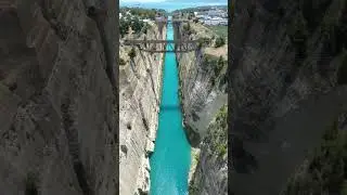 Corinth Canal, Greece - drone #greece #drone #holiday #corinth #corinthcanal #&kappa;&omicron;&rho;&iota;&nu;&theta;&omicron;&sigma; #sightseeing