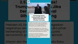 TRUMP BALAS ANCAMAN IRAN! Peringatkan Soal Hukuman Gantung Demonstran: Kita Lihat Saja Nanti