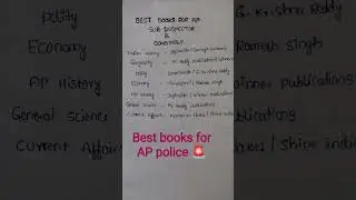 @Best books for AP Sub Inspector & Constable # police preparation #police aspirants #
