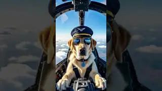 Captain Bello ready for takeoff ✈️🐶 #Hund #Pilot #TierVideo #FunnyAnimals #Viral #DogLife #ki