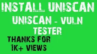 install uniscan in kali linux :