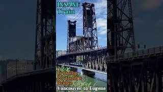 INSANE Train Crossing Portand's Bridge Vancouver to Eugene#portland #oregon #usa #vancouver #canada