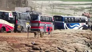 পাটুরিয়া ফেরি ঘাটের অবস্থা দেখুন ! | Bus serial | Paturia ferry ghat traffic jam