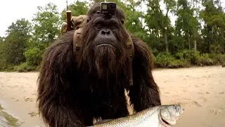 Primitive Boat, Giant Fish! Bigfoot&rsquo;s Wild Ocean Fishing & Beach Cookout Adventure