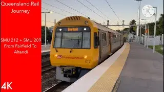Queensland Rail Journey - SMU 212 + SMU 209 From Fairfield To Altandi