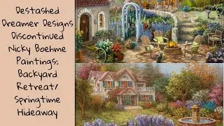 Destashed Dreamer Designs Discontinued Nicky Boehme Paintings Backyard Retreat/ Springtime Hideaway