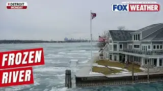 Watch: Ice Clogs Surface Of Detroit River