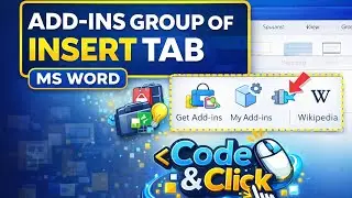 Add-ins Group of Insert Tab in MS Word | Get Add-ins & My Add-ins Explained