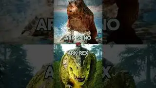 #ark #dinosaur #arksurvival #fypシ ARK Spino vs ARK rex