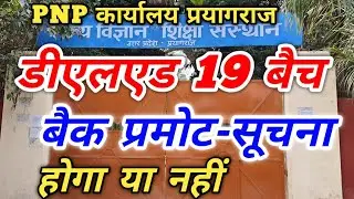 डीएलएड 2019 बैच बैक प्रमोट होगा या नहीं-सूचना, Deled Back Promote News, PNP, Deled Back Promote