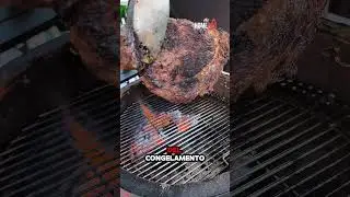 bistecca congelata direttamente sulla brace #bbq #kamadojoe #ribeye  #congelata #cottura #grill