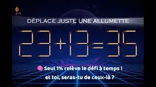 💡Déplace UNE seule allumette pour corriger l'équation... facile ? 😏 - [Minute Enigme #293]