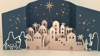 Bridge Fold Card using Night in Bethlehem