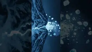 FPV Flight Into the Ice Volcano &ndash; A Frozen Eruption Cinematic #4kdronevideos #cinematicdrone