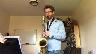 Learning the root notes for Donna Lee on tenor sax