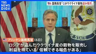 「ロシアがウクライナ産の穀物を横流し」アメリカ国務長官が指摘&nbsp;裁判所は大富豪のジェット機差し押さえ｜TBS&nbsp;NEWS&nbsp;DIG