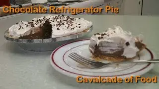 Chocolate Refrigerator Pie - a delicious no-bake dessert  inspired by a classic cafeteria!