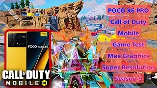 Poco X6 Pro | Call of Duty Mobile Gameplay | Max Graphics Super Resolution | IN BR season 9