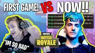 Ninjas Fortnite Evolution - First Game VS NOW | Fortnite Highlights | from NOOB to PRO