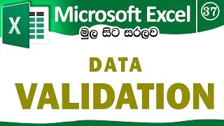 Data Validation - Microsoft Excel for Beginners in Sinhala - Part 37