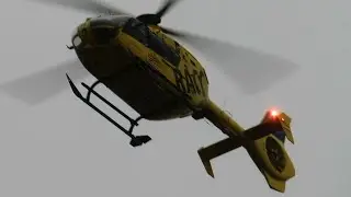 Crazy rotor blade slap! / Great helicopter sound approaching / RACC SEM EC135 EC-LAL