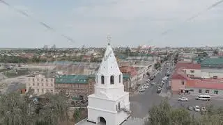 A-Log. Syzran, Russia, Syzran Kremlin. Church of the Nativity, Aerial View