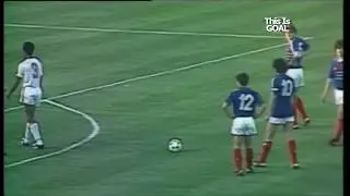 Goal! Jean-Francois Domergue. UEFA European Championship 1984. Semi-Final. France - Portugal