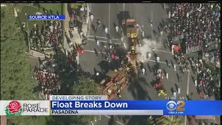 Rose Parade Float Breaks Down, Catches Fire