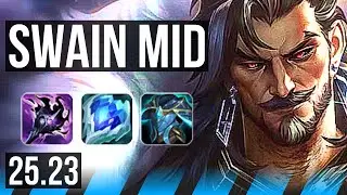 SWAIN vs KATARINA (MID) | 13/0/22, Legendary | EUW Master | 25.23