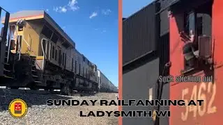 Railfanning Ladysmith, WI on Sunday. (Ft, the atsf railfan). Episode 18