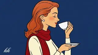 Late Night Coffee and Retro Jazz under Soft Golden Lights for Calm Winter Moments