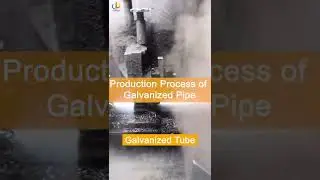 Production process of galvanized pipe, galvanized tube production line