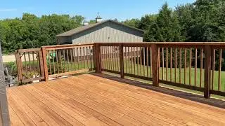 Deck Rebuild and Application of Semi Transparent Stain Cedar Tone Natural Color