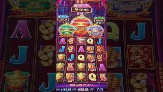 Huge Bonus Win With $1.76 Bet On Dancing Drums Link Slot Machine - SunFlower Slots #short